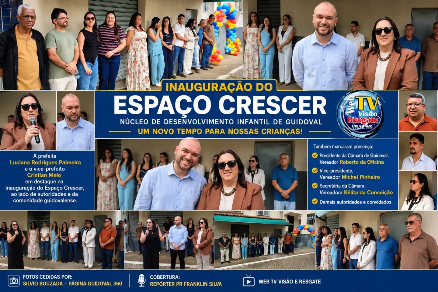 Guidoval inaugura Espaço Crescer, novo Núcleo de Desenvolvimento Infantil.